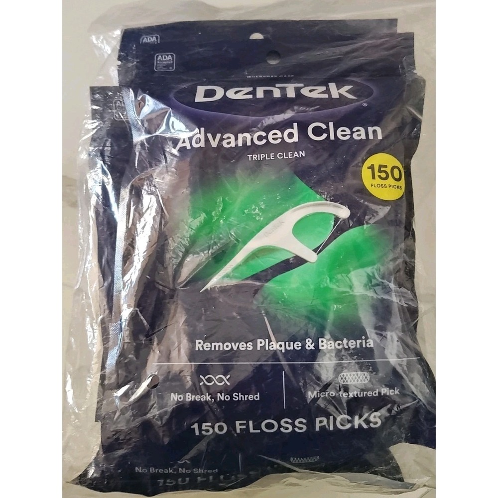 DenTek Advanced Clean Floss Picks with‎ No Break & 150 Count (Pack of 3)